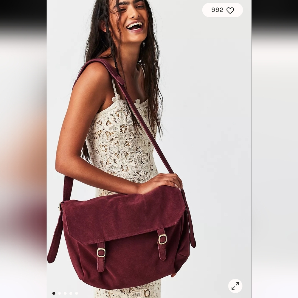 Free People Zahara Suede Messenger Bag